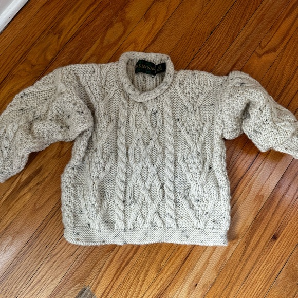 McKennas Other - Kids Cream Cable Knit Wool Sweater